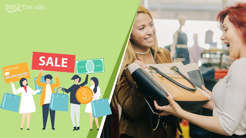 Việc làm bán hàng tại các cửa hàng thời trang, siêu thị, tạp hóa