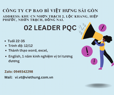 Công Ty Cổ Phần Bao Bì Việt Hưng