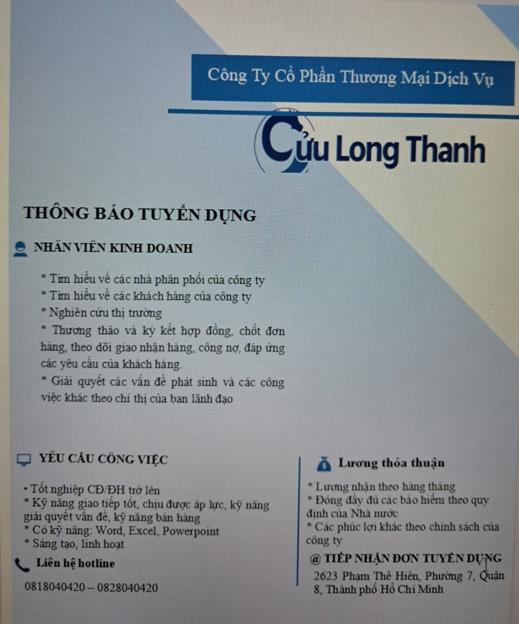 lĩnh vực hoạt động