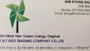 công ty trách nhiệm hữu hạn thương mại năng lượng xanh tự nhiên kim nhật tiến