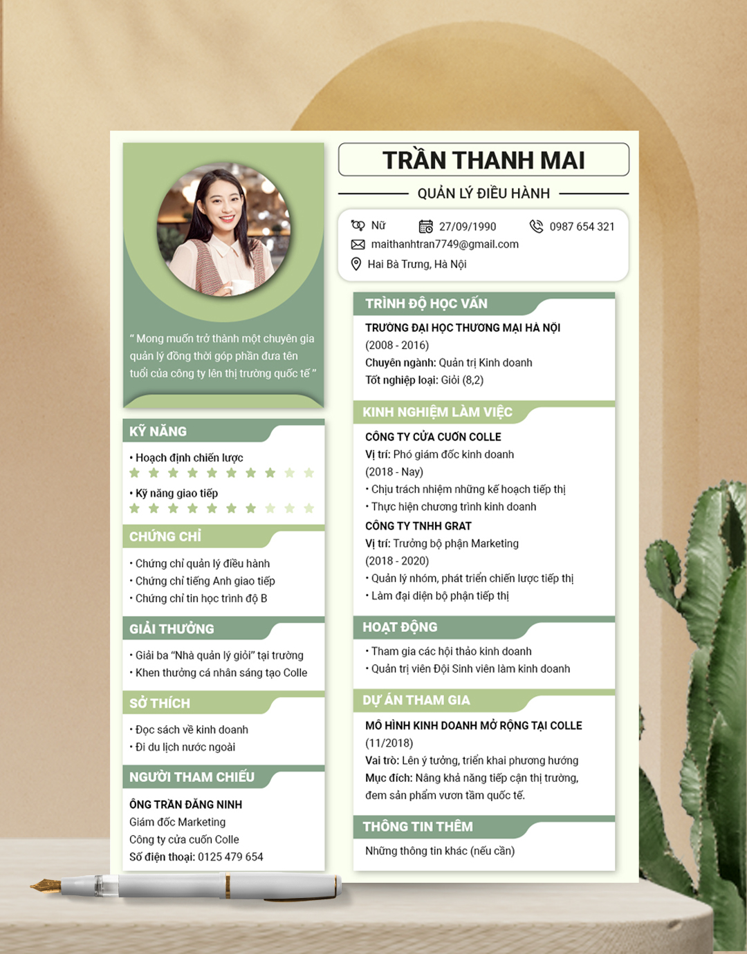 CV Quản Lý 14
