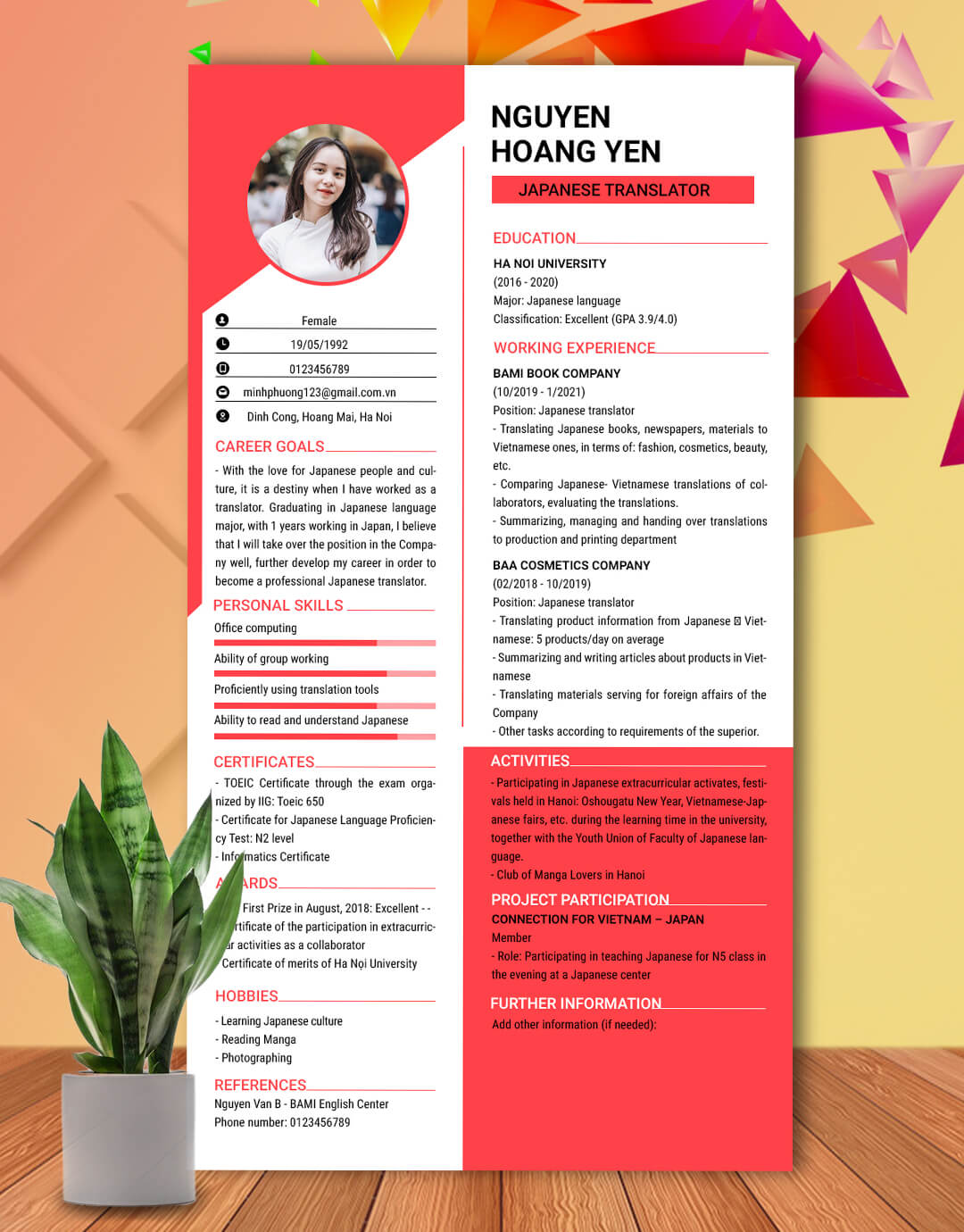 CV Biên Phiên Dịch Số 10
