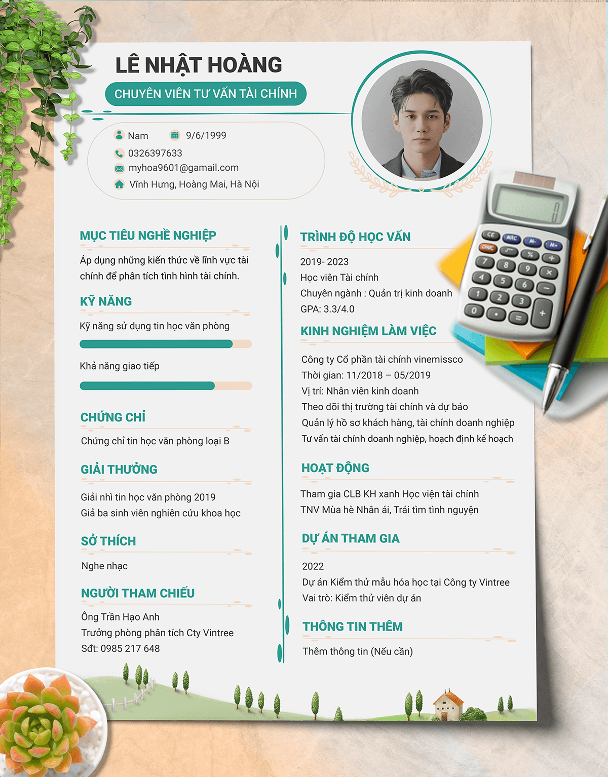 CV tư vấn tài chính số 2