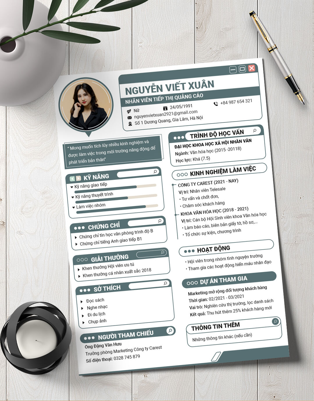 CV tiếp thị quảng cáo 14