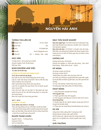 CV xây dựng số 1