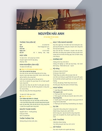 CV xây dựng số 3