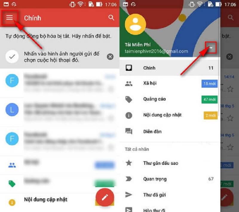 Cách đăng xuất tài khoản gmail trên các dòng điện thoại Android