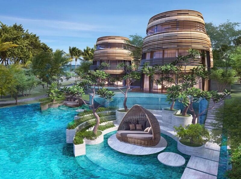 Mô hình kiến trúc khu du lịch Resort khu nghỉ dưỡng