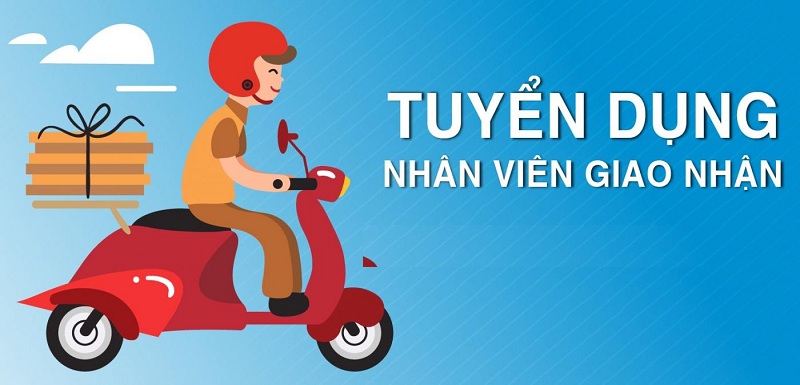 Nhân viên tài xế giao nhận hàng hóa