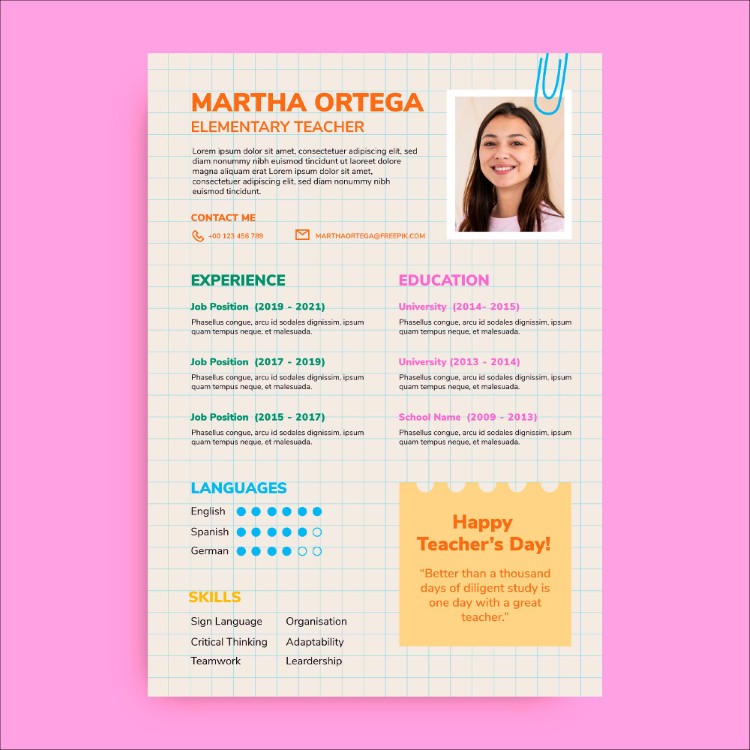 Mẫu 3: CV xin học bổng