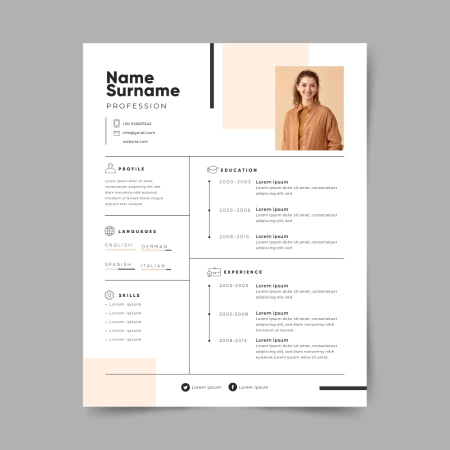 Mẫu 1 - Sơ yếu lý lịch bằng tiếng Anh