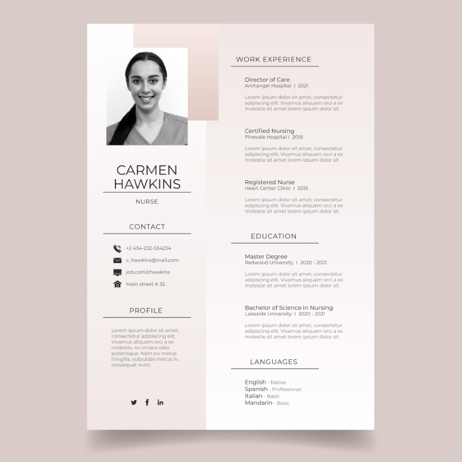 Mẫu 2 - Sơ yếu lý lịch bằng tiếng Anh