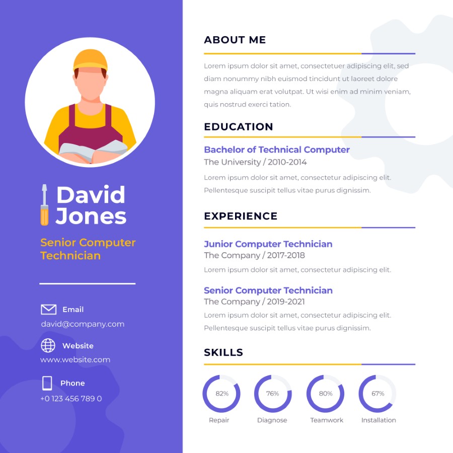 Mẫu đơn xin việc file Word cho Kỹ sư xây dựng